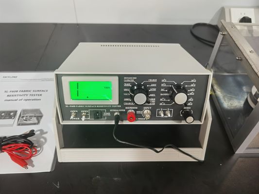 comprar Pruebador de resistencia superficial de tejidos textiles con tensión de medición DC100V y medición de resistencia de 2 × 1014Ω para el cumplimiento de la norma EN 1149-1/ EN 1149-2/ AATCC 76/ BS 6524 Fabricación en línea