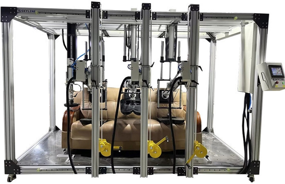 BIFMA X5.1 BIFMA X5.4 EN 4875 Máquina de prueba de durabilidad de sofá de tres asientos Prueba de asiento y respaldo de silla