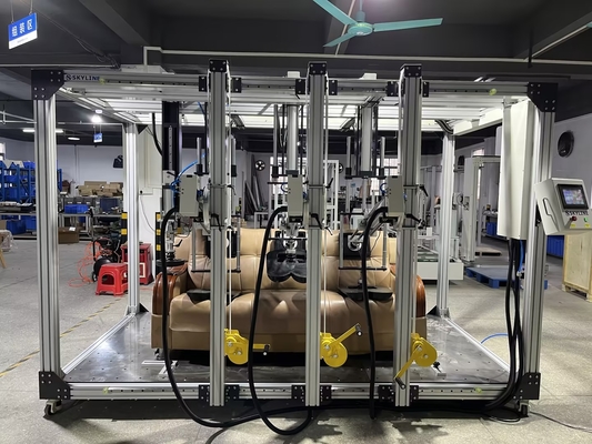 EN 4875/BIFMA X5.4/EN 1728 Probador de durabilidad de sofá de tres asientos Máquina de prueba de fatiga del sofá