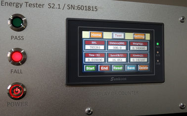 El probador de la energía cinética del control de la pantalla táctil del equipo de prueba de los juguetes con distancia del sensor selecciona el 10/30cm