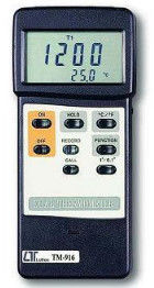 La exhibición electrónica TM916 del LCD de la energía baja del equipo de prueba se dobla Therometer