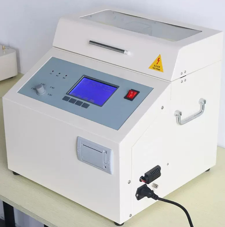 probador de la fuerza dieléctrica del aceite 100KV, probador del voltaje de avería del aceite de aislamiento