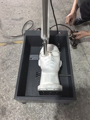 Probador de impacto de lentes de gafas con bola de acero de 16 mm, altura de 1,27 m y cumplimiento con ANSI Z87.1